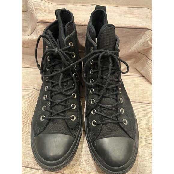 RARE🔥Converse Chuck Taylor All Star Waterproof Nubuck Sneaker Black Men's 9.5 - Picture 6 of 8